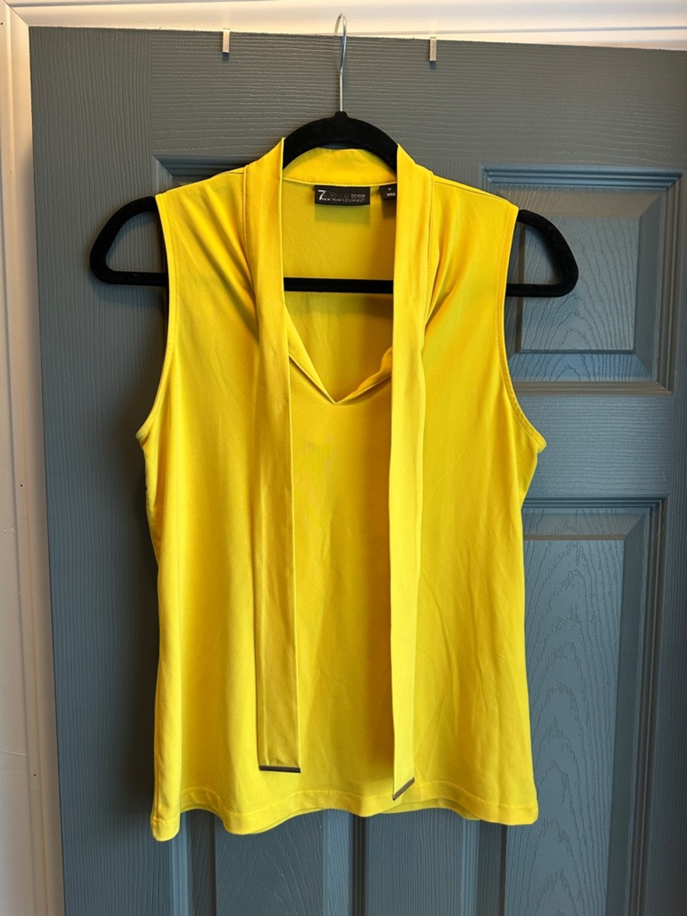 New York & Company Bright Yellow Sleeveless Tie-Neck Camisole